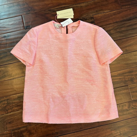 Stella McCartney Tops - STELLA McCARTNEY NWT Size M/IT 42Pink Rayon Silk Blend Crew Neck Boxy Casual Top